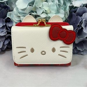 Red and White Hello Kitty Wallet and Coin Purse